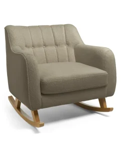 Hilston Cuddle Chair & Footstool Set - Mink Boucle
