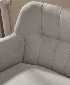 Hilston Cuddle Chair & Footstool Set - Silver Woven