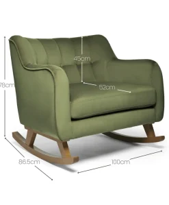Hilston Cuddle Chair - Olive Velvet