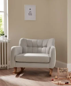 Hilston Cuddle Chair - Silver Woven