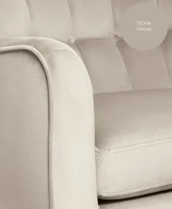 Hilston Cuddle Chair - Stone Velvet