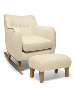 Hilston Nursing Chair & Footsool Set – Camel Woven