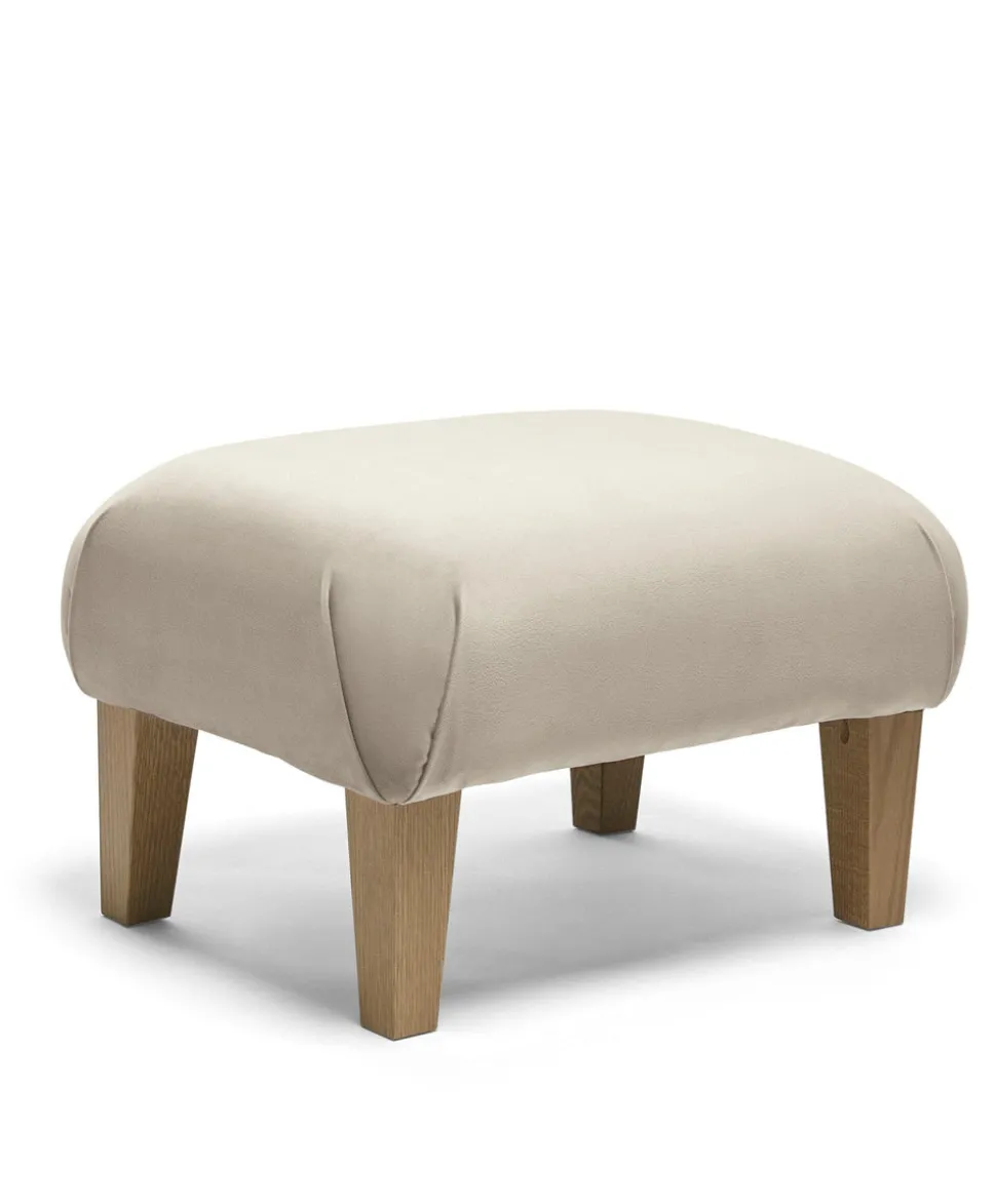 Hilston Nursing Chair & Footsool Set - Stone Velvet