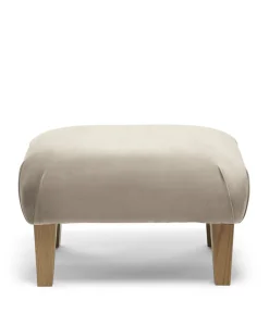 Hilston Nursing Chair & Footsool Set - Stone Velvet
