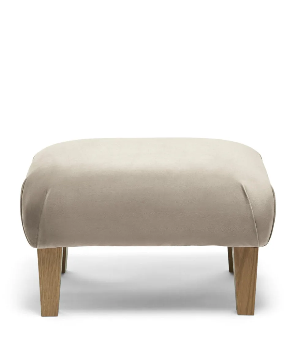 Hilston Nursing Chair & Footsool Set - Stone Velvet