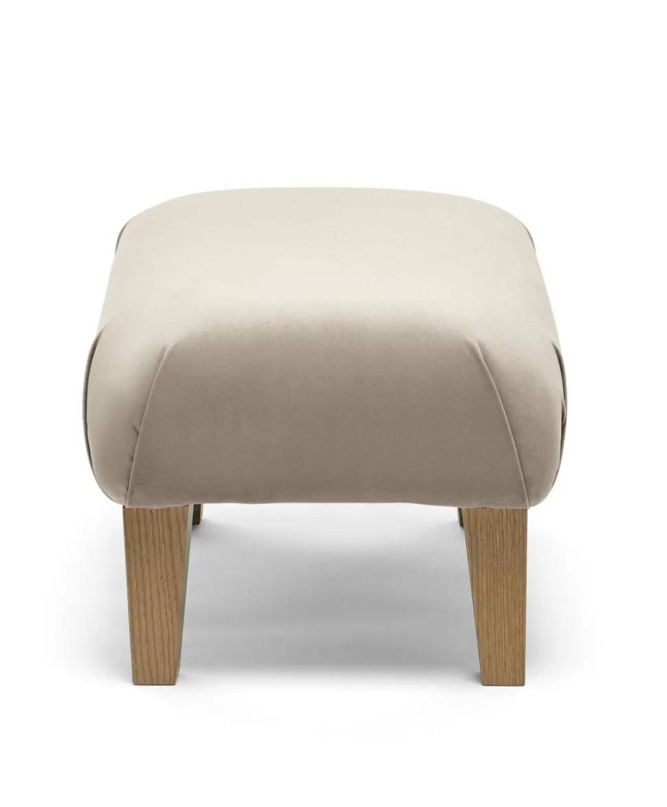 Hilston Nursing Chair & Footsool Set - Stone Velvet