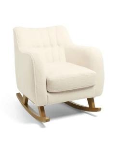 Hilston Nursing Chair & Footstool Set - Off White Boucle