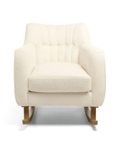 Hilston Nursing Chair & Footstool Set - Off White Boucle