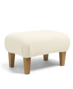 Hilston Nursing Chair & Footstool Set - Off White Boucle