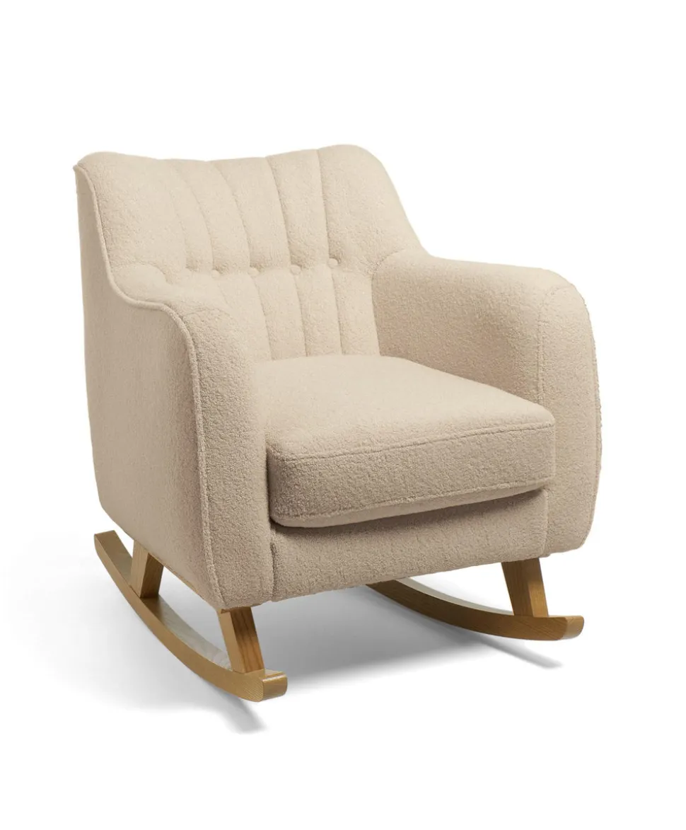 Hilston Nursing Chair & Footsool Set - Oatmeal Boucle