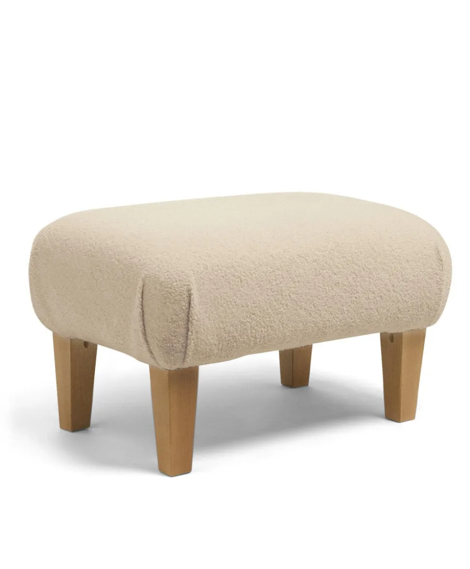 Hilston Nursing Chair & Footsool Set - Oatmeal Boucle