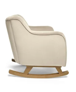 Hilston Nursing Chair & Footsool Set - Latte Velvet