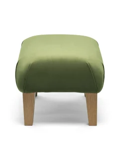 Hilston Nursing Chair & Footsool Set - Olive Velvet