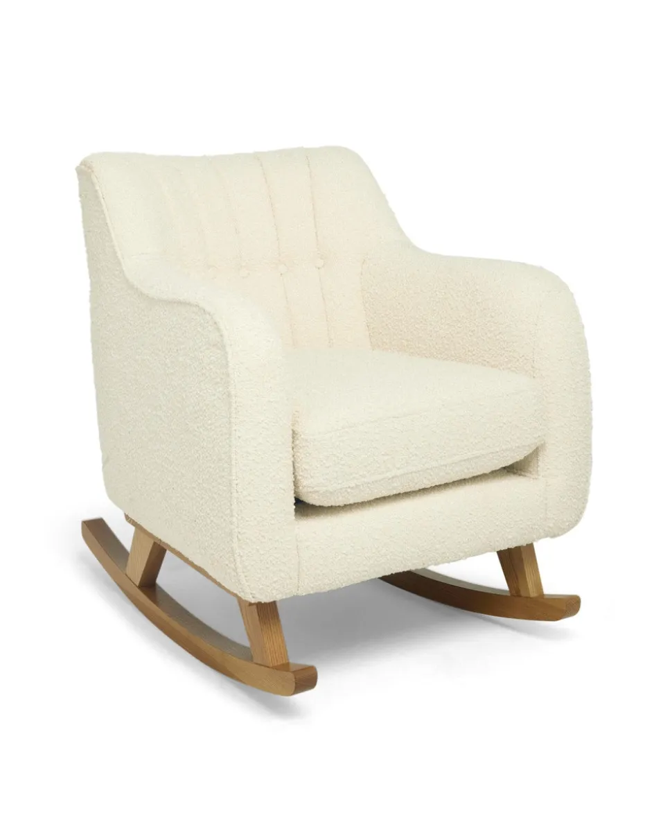 Hilston Nursing Chair & Footsool Set - Oyster Chenille Boucle