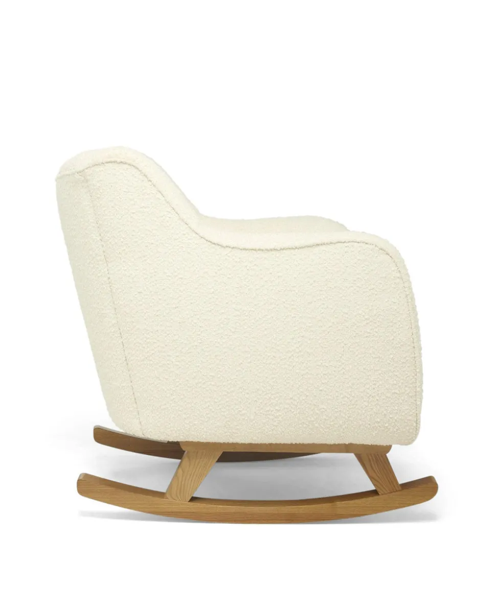 Hilston Nursing Chair & Footsool Set - Oyster Chenille Boucle