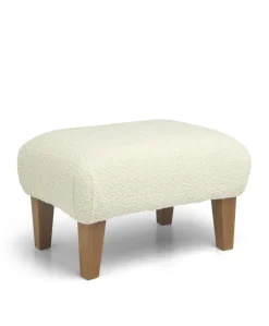 Hilston Nursing Chair & Footsool Set - Oyster Chenille Boucle