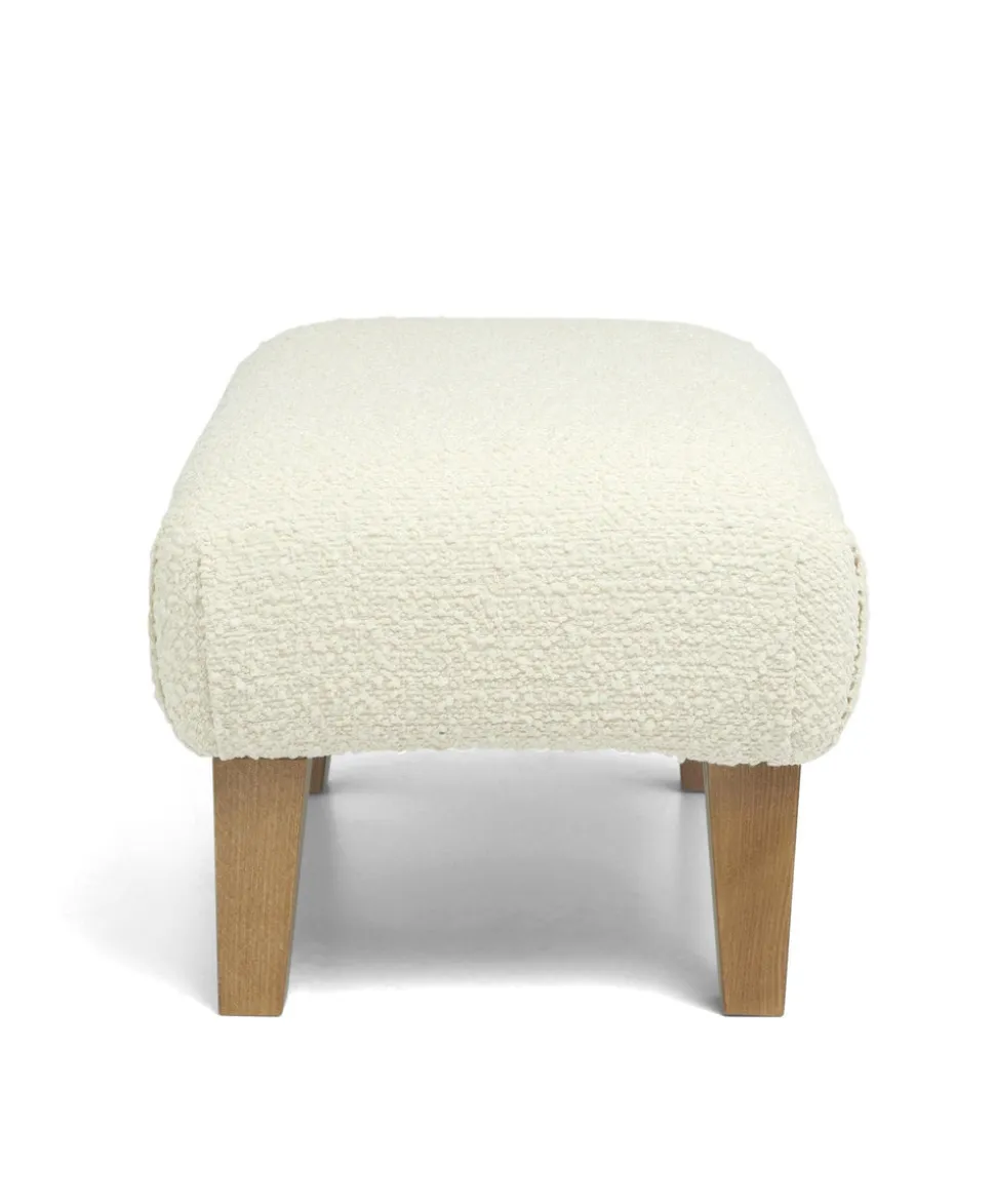 Hilston Nursing Chair & Footsool Set - Oyster Chenille Boucle