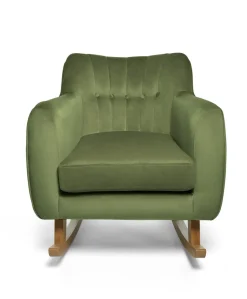 Hilston Nursing Chair - Olive Velvet