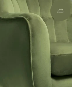 Hilston Nursing Chair - Olive Velvet