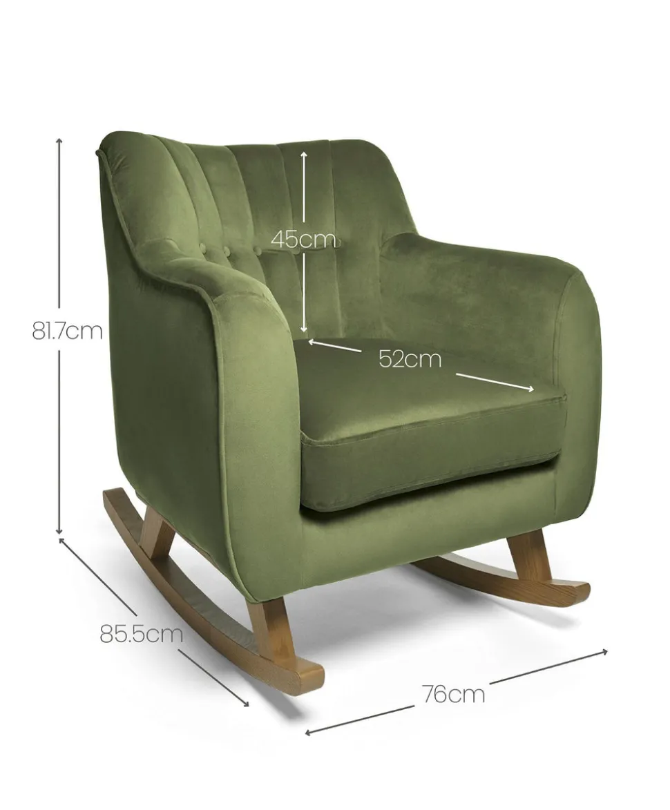 Hilston Nursing Chair - Olive Velvet