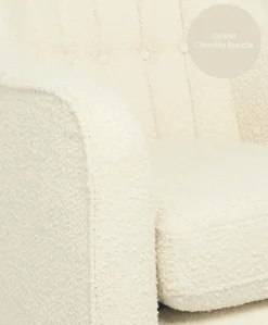 Hilston Nursing Chair - Oyster Chenille Boucle