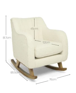 Hilston Nursing Chair - Oyster Chenille Boucle