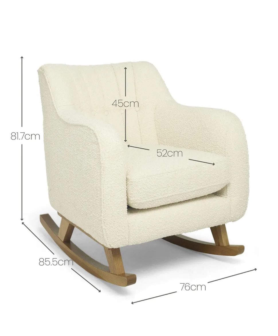 Hilston Nursing Chair - Oyster Chenille Boucle