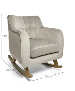 Hilston Nursing Chair - Stone Velvet