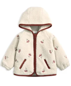Hooded Borg Jacket - Cream