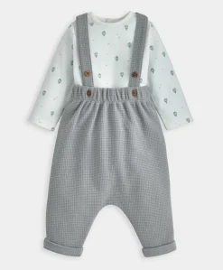 Hot Air Balloon Print Bodysuit & Dungaree Set