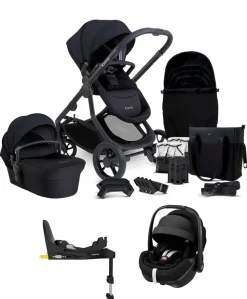 iCandy Orange 4 Pushchair Bundle with Maxi-Cosi Pebble 360 Pro² Car Seat & Base – Black