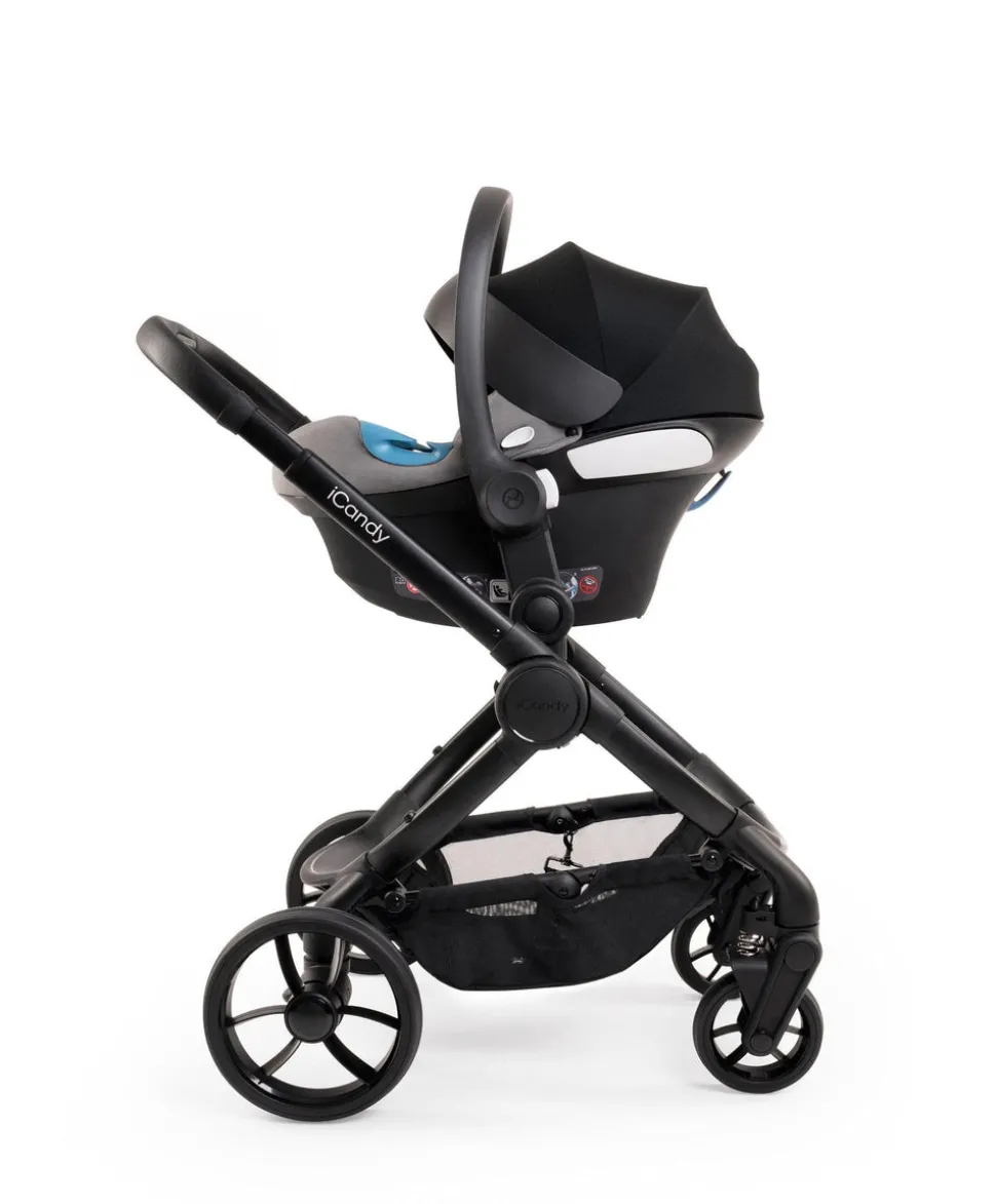 iCandy Peach 7 Complete Pushchair Bundle with Maxi-Cosi Pebble 360 & Base - Black