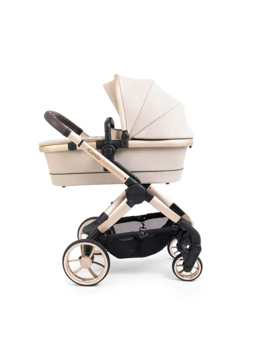 iCandy Peach 7 Complete Pushchair Bundle with Maxi-Cosi Pebble 360 Car Seat - Biscotti