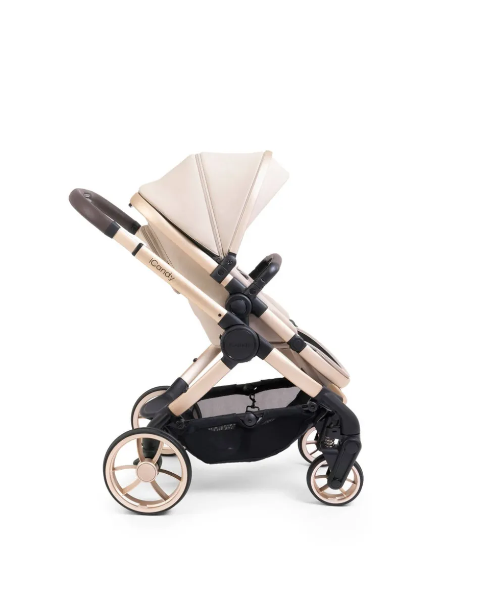 iCandy Peach 7 Complete Pushchair Bundle with Maxi-Cosi Pebble 360 Car Seat - Biscotti