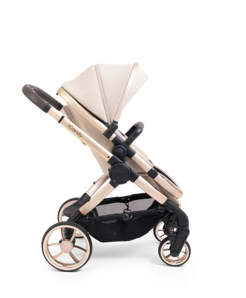 iCandy Peach 7 Complete Pushchair Bundle with Maxi-Cosi Pebble 360 Pro2 Car Seat - Biscotti