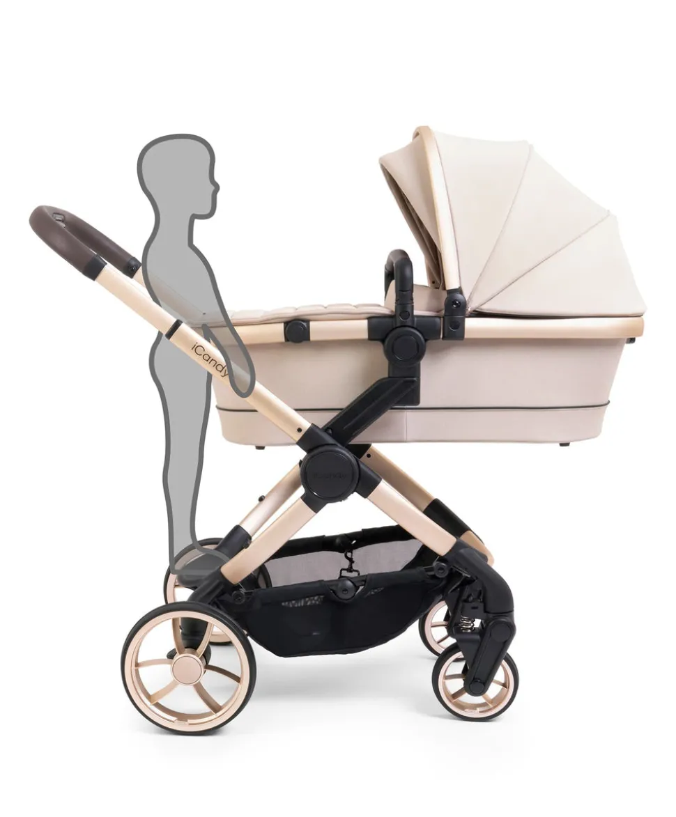 iCandy Peach 7 Complete Pushchair Bundle with Maxi-Cosi Pebble 360 Pro2 Car Seat - Biscotti