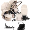 iCandy Peach 7 Complete Pushchair Bundle with Cybex Cloud T Car Seat - Biscotti