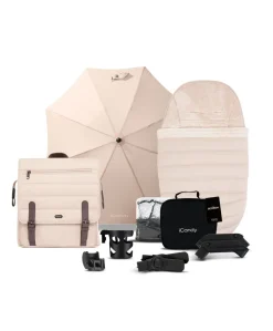 iCandy Peach 7 Complete Pushchair Bundle with Cybex Cloud T Car Seat - Biscotti