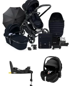 iCandy Peach 7 Complete Pushchair Bundle with Maxi-Cosi Pebble 360 Pro² Car Seat & Base – Black