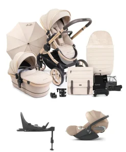 iCandy Peach 7 Complete Pushchair Bundle with Cybex Cloud T Car Seat - Biscotti
