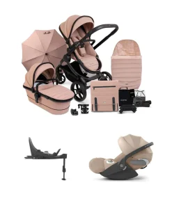 iCandy Peach 7 Complete Pushchair Bundle with Cybex Cloud T Car Seat & Base - Cookie