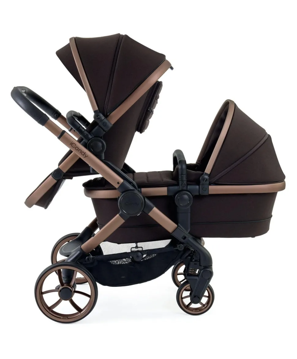 iCandy Peach 7 Double Pushchair Bundle – Pecan