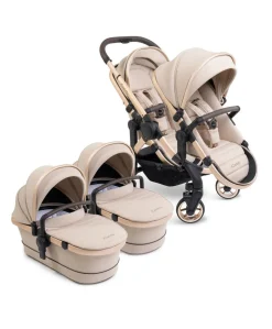 iCandy Peach 7 Twin Pushchair Bundle - Biscotti