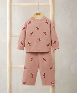 Jacquard Floral Knit Set (2 Pieces)