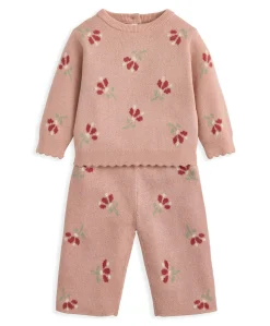 Jacquard Floral Knit Set (2 Pieces)