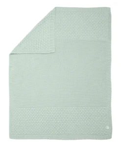 Knitted Blanket - Welcome to the World Seedling - Blue/Green