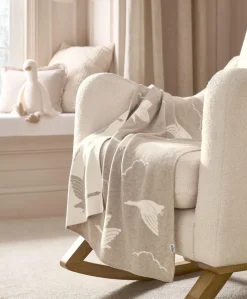 Knitted Blanket - Welcome to the World Duckling - Mocha