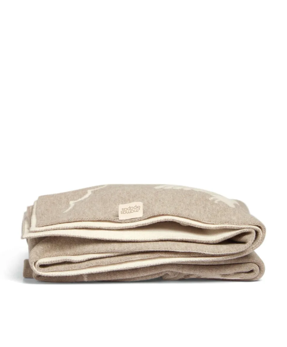 Knitted Blanket - Welcome to the World Duckling - Mocha