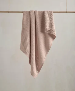 Knitted Blanket - Welcome to the World Seedling - Pink