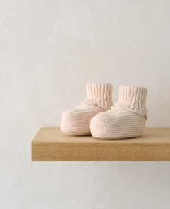 Knitted Booties - Pink